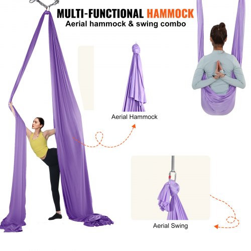 Sotech - Anti-Gravity Schaukel, Yoga-Hängematte, Light Purple, Daisy