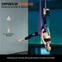 VEVOR Aerial Yoga Hängematte Set 4 x 2,8 m, Lila Aerial Yoga Swing Air Fliegen, Yoga-Schaukel Hammock Swing 1000 kg Max. Tragfähigkeit, inkl. Yoga-Socken & Stahlkarabiner, Anti-Gravity-Übungen