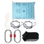 VEVOR Aerial Yoga Hammock Set 5 x 2.8 m, Blue Aerial Yoga Swing Air Flying, Yoga Swing Hammock Swing 1000 kg Max. Load Capacity, incl. Yoga Socks & Steel Carabiners, Anti-Gravity Exercises