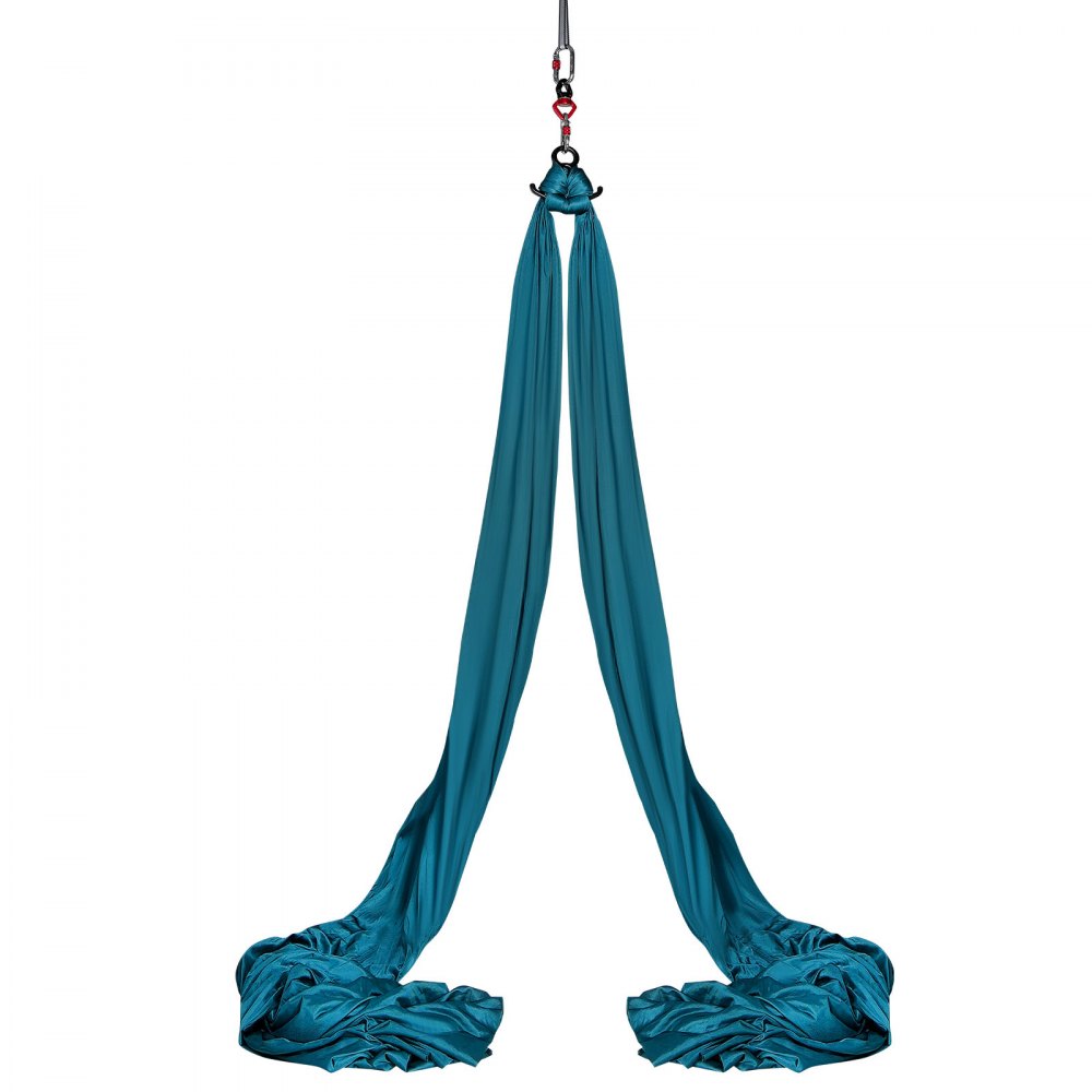 VEVOR Aerial Yoga Hängematte Set 8 x 2,8 m, Grün Aerial Yoga Swing Air Fliegen, Indoor Aerial Yoga Hammock Swing 1000 kg Max. Tragfähigkeit, inkl. Yoga-Socken & Stahlkarabiner & Alu-Drehgelenk