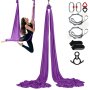 VEVOR Aerial Yoga Hängematte Set 8 x 2,8 m, Lila Aerial Yoga Swing Air Fliegen, Indoor Aerial Yoga Hammock Swing 1000 kg Max. Tragfähigkeit, inkl. Yoga-Socken & Stahlkarabiner & Alu-Drehgelenk