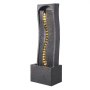 VEVOR Outdoor Water Fountain, 980 mm Height Fountain and Waterfall, 1-Tier Floor Standing Rock Base Style Fountains with with LED Light and Pump, for Outdoor Indoor Garden, Home, Patio & Backyard