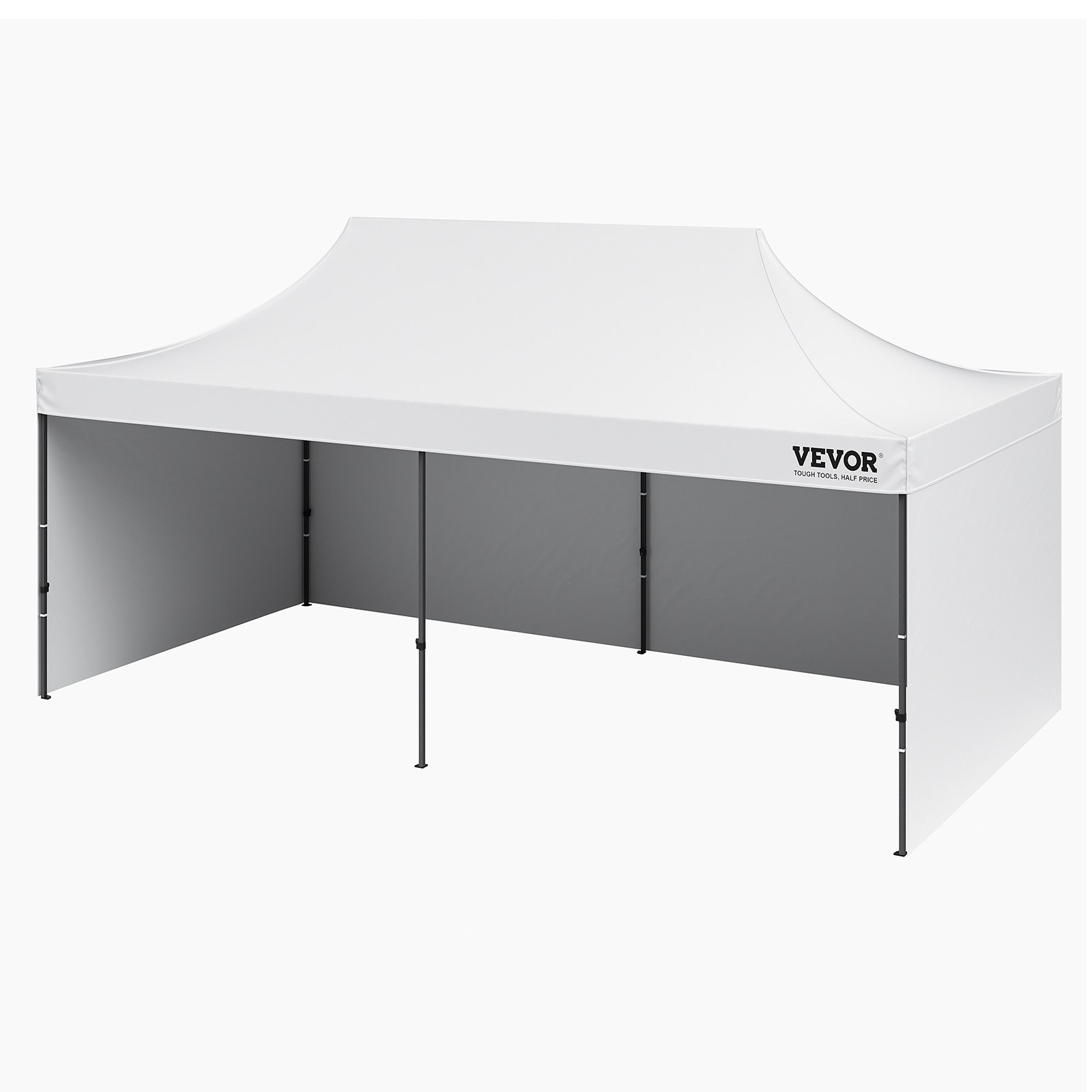 VEVOR Pavillon 304,8x609,6x320cm Gartenzelt 500D PU-Silber-Gewebe Faltpavillon höhenverstellbar inkl. Aufbewahrungstasche Partyzelt  12-16 Personen Pop up Zelt Gartenpavillon für Campingausflug