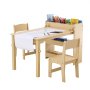 VEVOR Kindersitzgruppe Kindertisch, 2 Kinderstühle 1 Tisch Kindersitzgruppe aus P2-Grad MDF, 2 in 1 Kindertisch-Set Schreibtisch & Schrank Geeignet für Kinder im Alter von 2-8 Jahren Spielzimmer