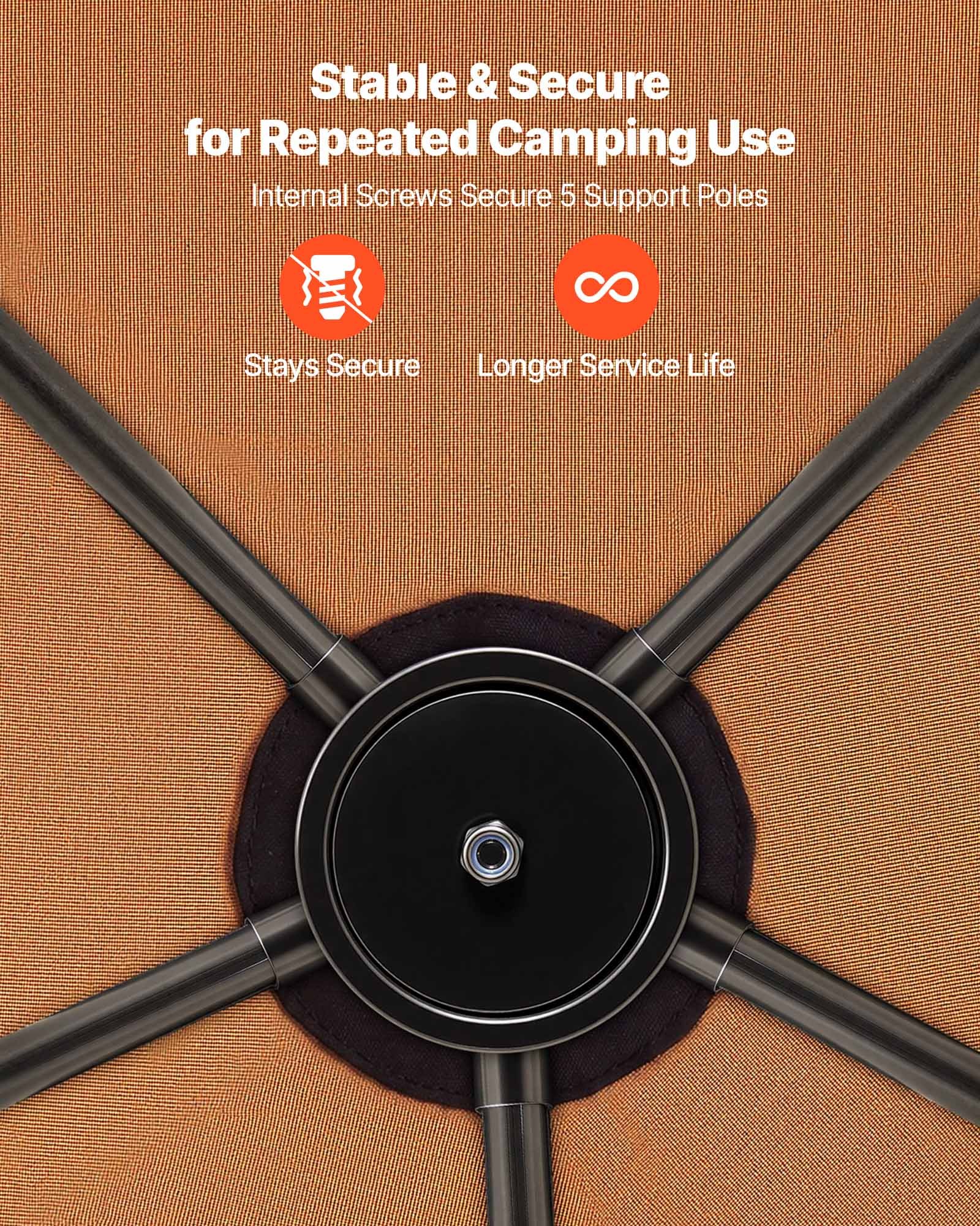 VEVOR Campingzelt 6 Personen, Pop-Up-Zelt mit Regenschutz & Netzfenstern, Schnellaufbau in 60 Sekunden, Tragbares Zelt mit Tragetasche für Familien-Camping & Wanderungen, 330x213x204 cm