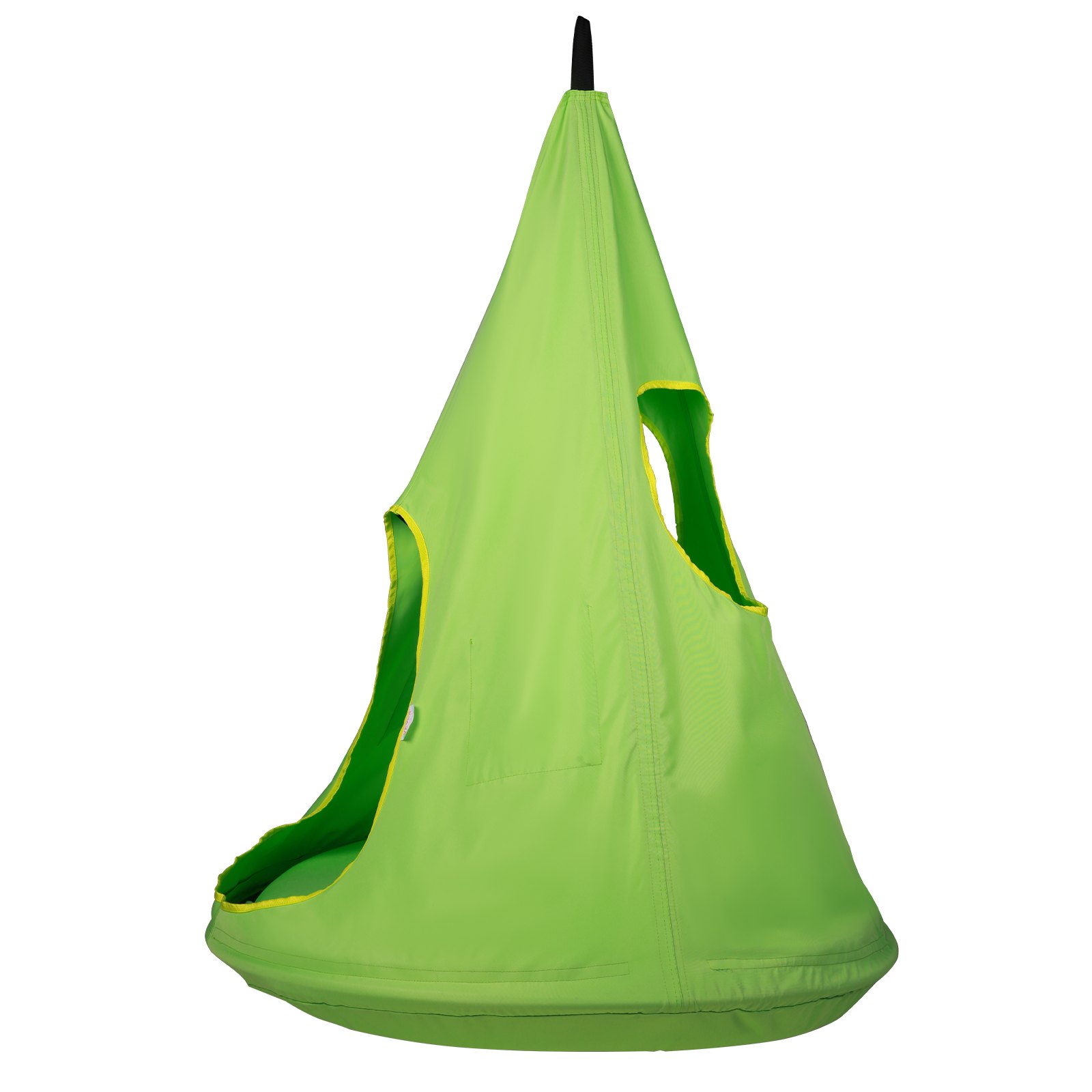 VEVOR Hängehöhle ø 100 x 132 cm Hängesessel 113 kg Tragfähigkeit Hängematte aus 600D Oxford-Gewebe und Stahlrahmen Hängesitz Hängezelt Schaukel Therapieschaukel Grün Hängeschaukel Kinder