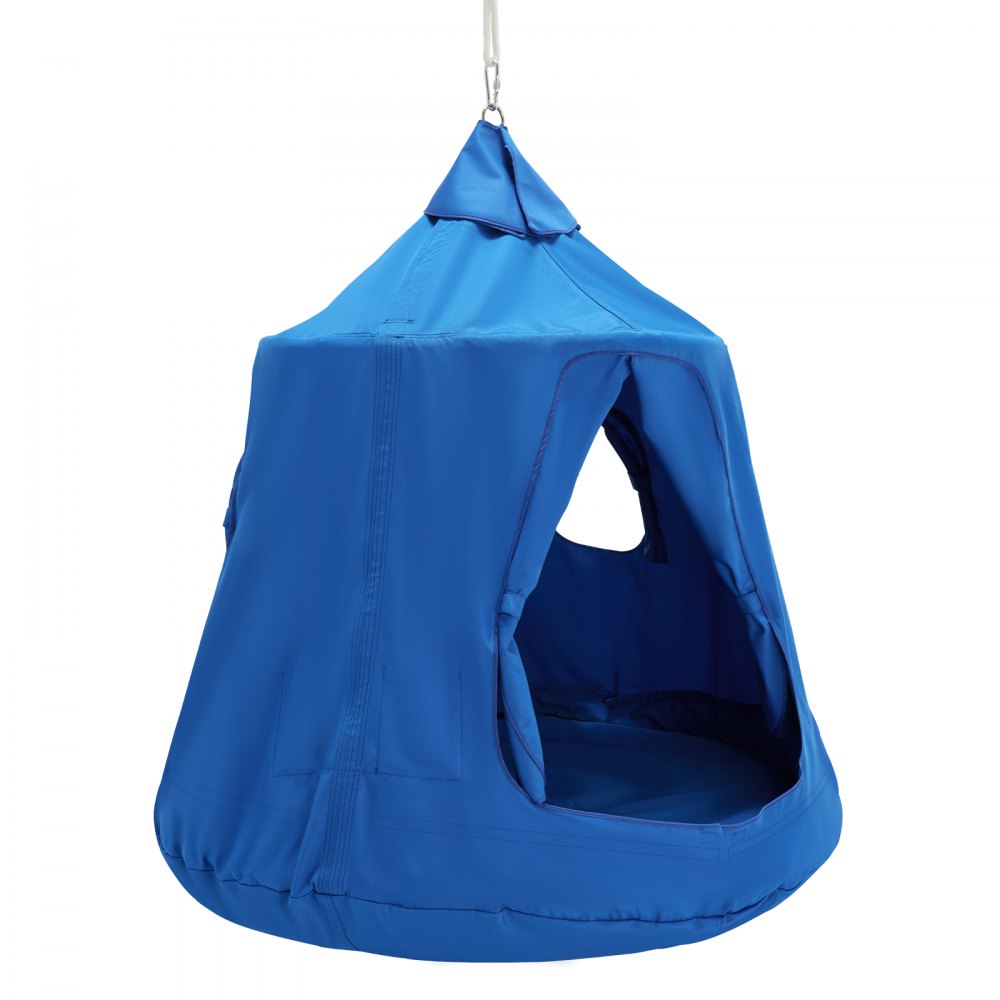 VEVOR hängende Baumzelt-Deckenschaukel-Hängematte für Kinder, 117 cm H x 110 cm Durchmesser. Blau