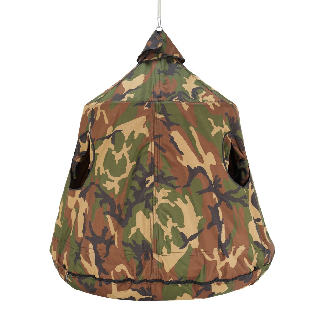 VEVOR Hängehöhle 150 kg Kapazität Hängezelt für drinnen und draußen Hängesack sensorischer Schaukelstuhl mit LED-Lichterkette 110 x 117cm Hängezelt Hängesessel für Kinder und Erwachsene tarnfarben