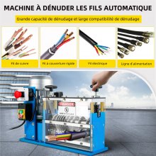 VEVOR Kabelabisoliermaschine 370 W Elektrische Abisoliermaschine für Kupferschrott Abisolierdurchmesser 1,5-38 mm Abisoliergeschwindigkeit