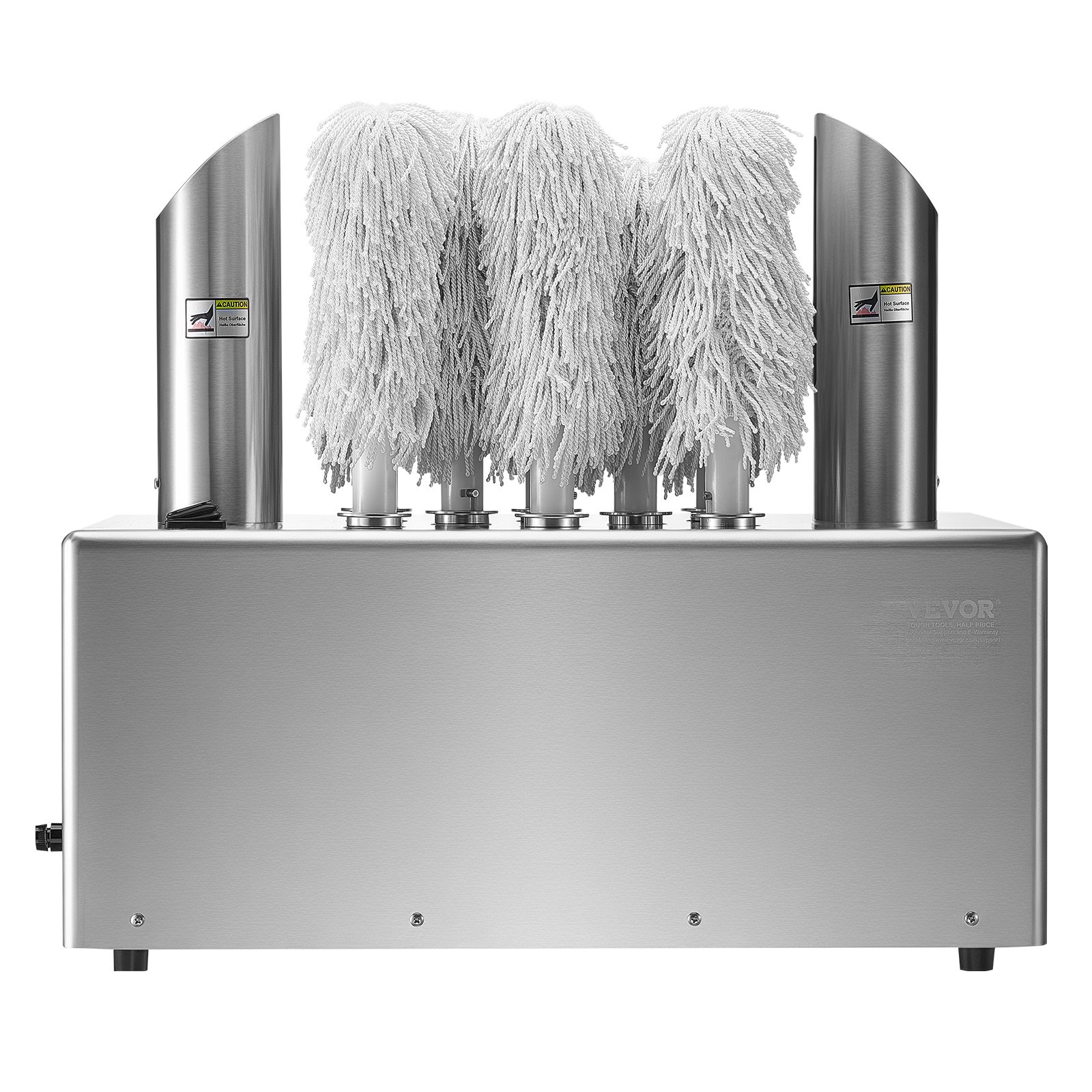 VEVOR Glass Polishing Machine, Wine Glass Polishing Machine with 8 Polishing Heads, 660 Cups/Hour, Electric Commercial Glass Polisher for Champagne Glasses, Beer Mugs, Tumblers, Perfect for Bars and Restaurants