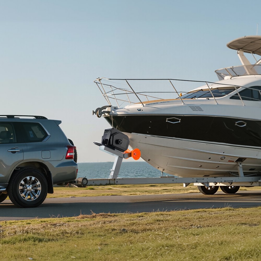 VEVOR Elektrische Seilwinde, 12 V DC 300 W, umkehrbare Bootwinde für Boote bis 900 kg, Power-In-, Power-Out- & Freilaufbetrieb für Boote mit kabelgebundener Fernbedienung & Handkurbel