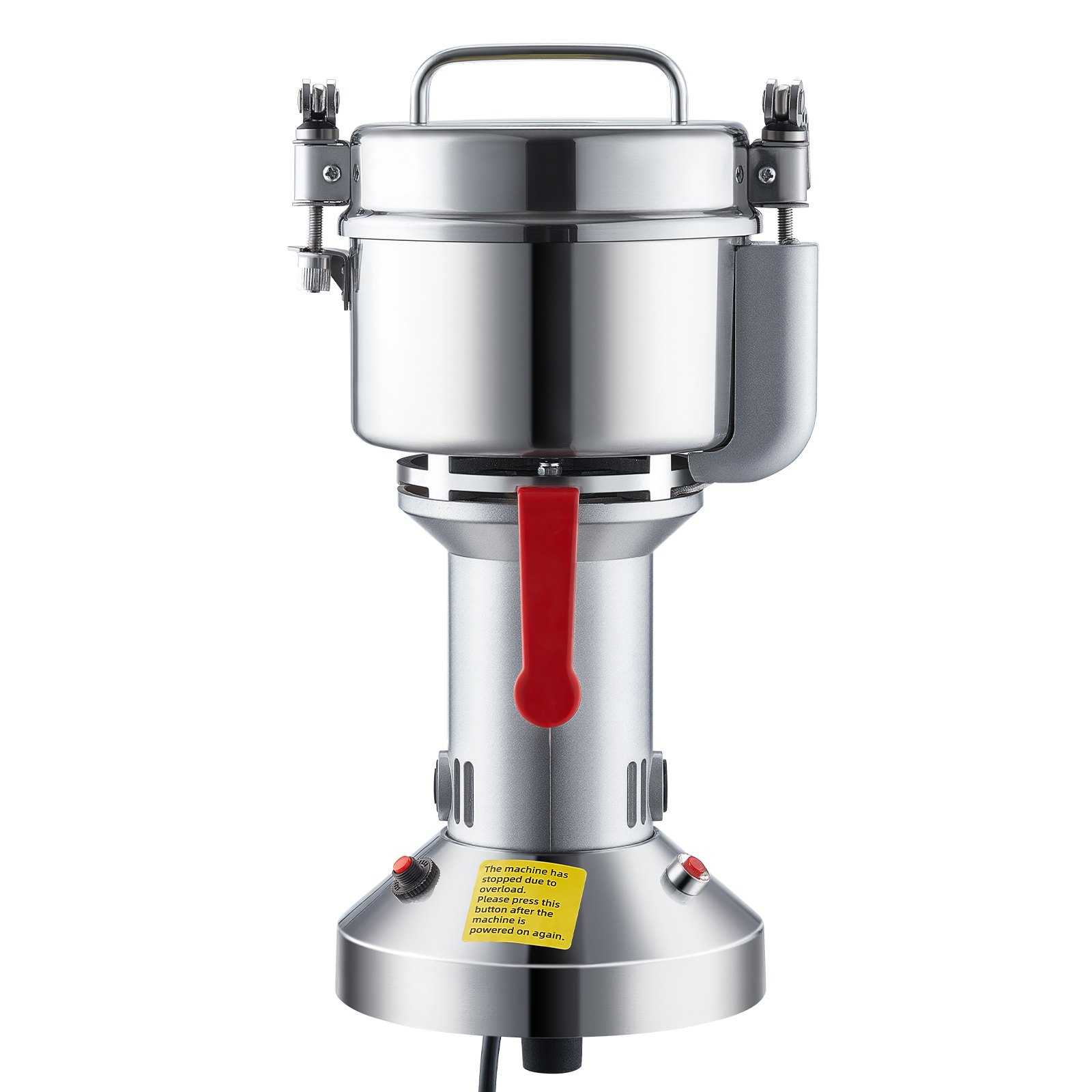 VEVOR elektrische Getreidemühle, Hochgeschwindigkeits-Gewürzmühle mit 850 W, Pulverisiermaschine aus Edelstahl, für trockene Körner Gewürze Müsli Kaffee Mais Pfeffer 163 x 135 x 345 mm