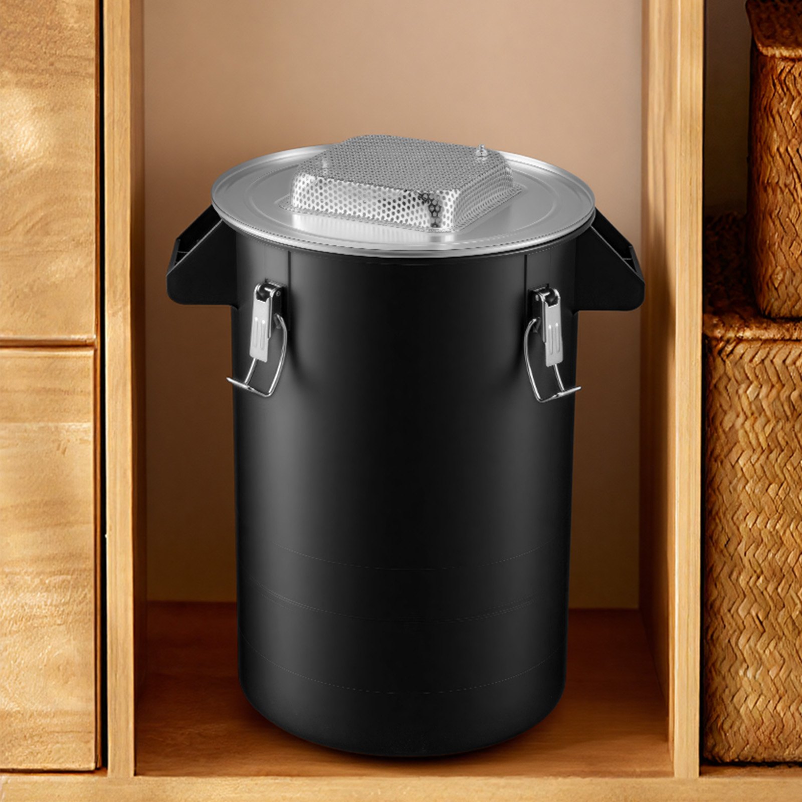 VEVOR Elektrische Getreidemühle 25 L, Gewürzmühle 600 W, Gewürzmühle mit verzinkten & scharfen Klingen, Pulverisiermaschine für Trockenes Getreide Gewürze Müsli Kaffee Mais 390x320x815 mm