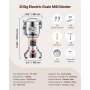 VEVOR elektrische Getreidemühle Hochgeschwindigkeits-Gewürzmühlen 1500 W 300 g, Pulverisiermaschine aus Edelstahl, für trockene Körner Gewürze Müsli Kaffee Mais Pfeffer Silber 180 x 160 x 355 mm