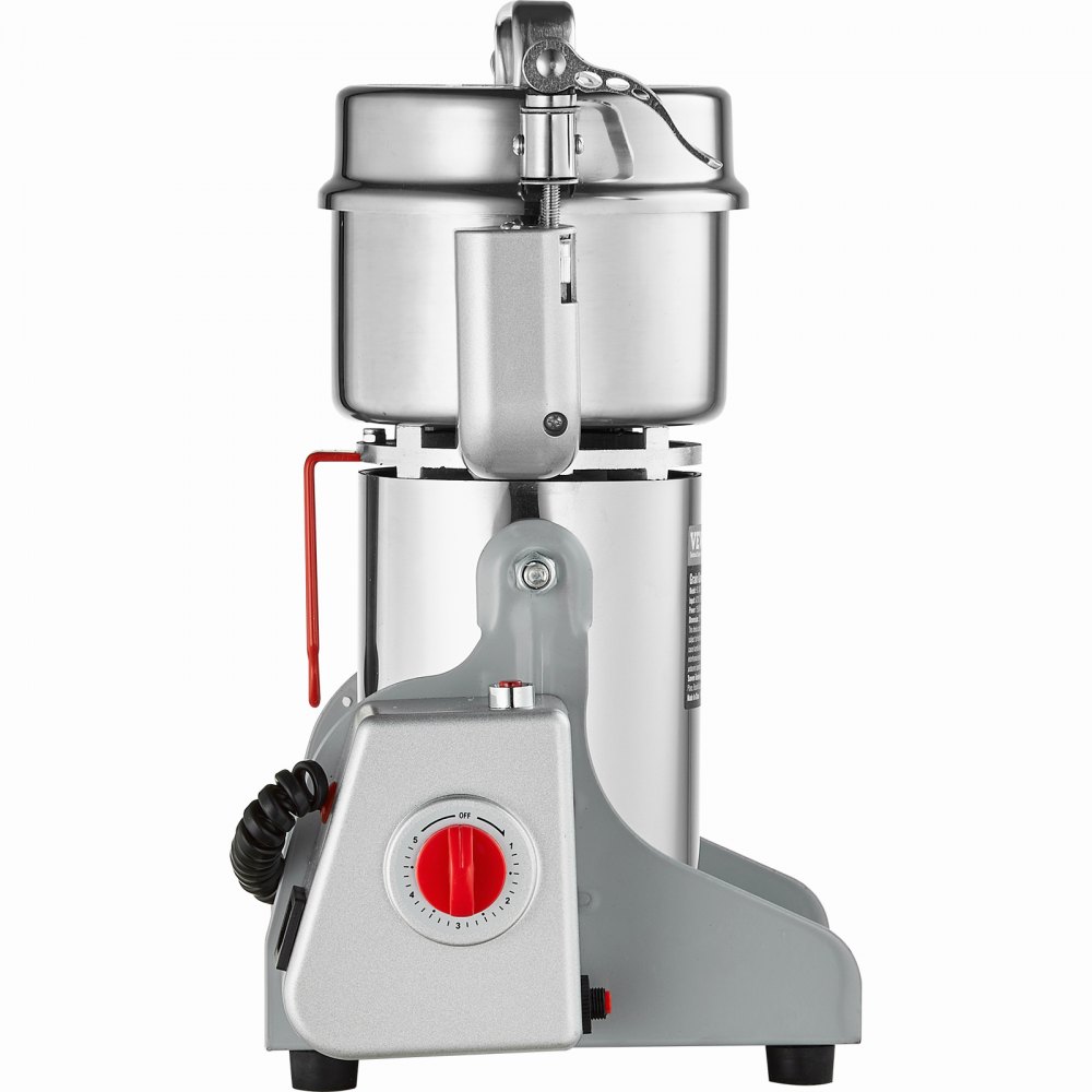 VEVOR 300g Electric Grain Mill, High-Speed Spice Mill with 1500W, Stainless Steel Pulverizer, for Dry Grains, Spices, Muesli, Coffee, Corn, Pepper, Swivel Type