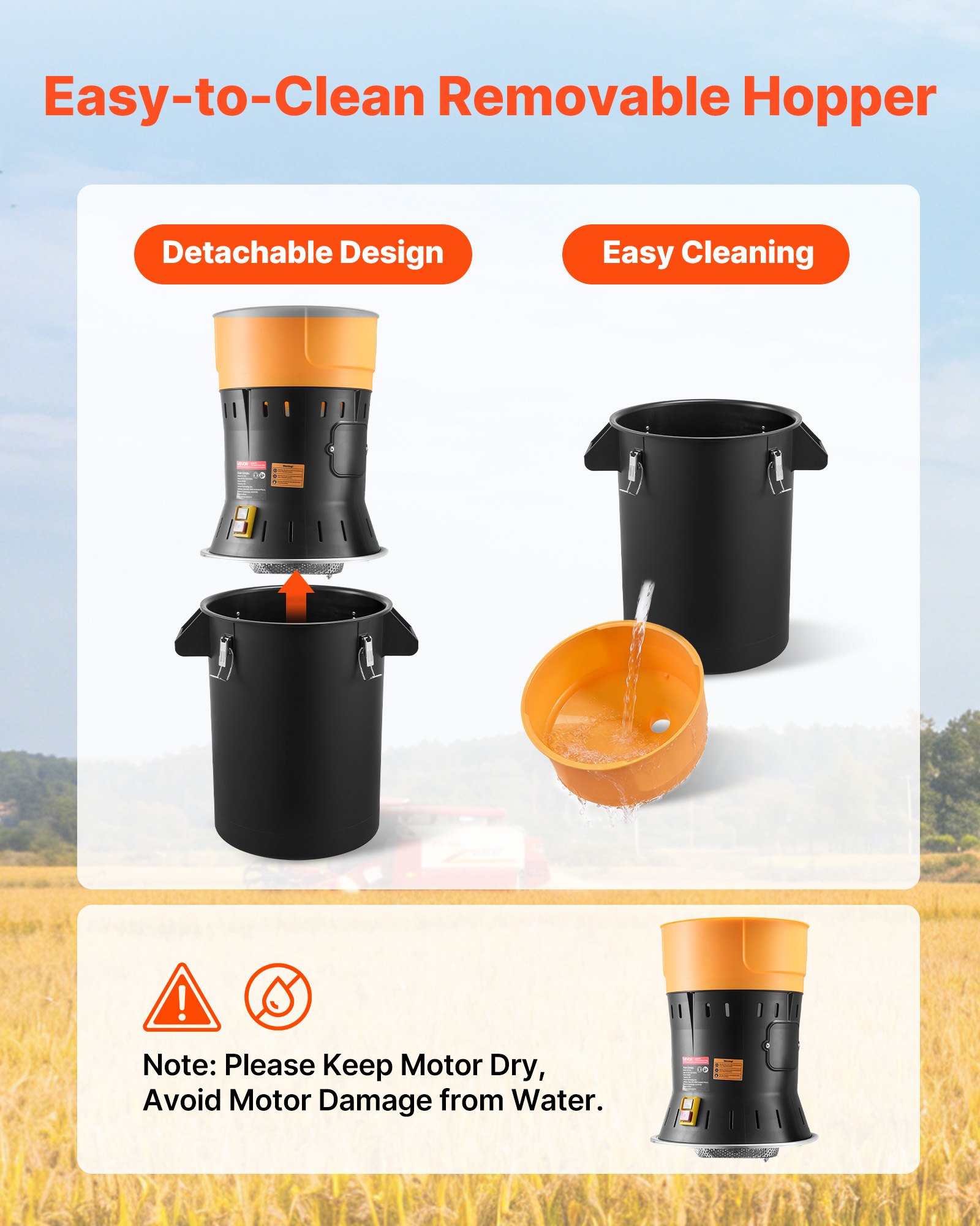 VEVOR Electric Grain Mill Grinder, 600W High Power Commercial Spice Grinder, 53L Pulverizer Powder Machine with Galvanized Sharp Blades, for Dry Grains, Spices, Cereals, Coffee Bean, Corn, and Pepper