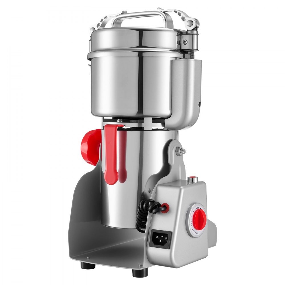 VEVOR Elektrische Getreidemühle 800 g, Getreidemühle 2100 W Edelstahl, Gewürzmühle für Trockenes Getreide Gewürze Müsli Kaffee Mais Pfeffer, Schwenktyp Pulverisiermaschine 220x190x375 mm