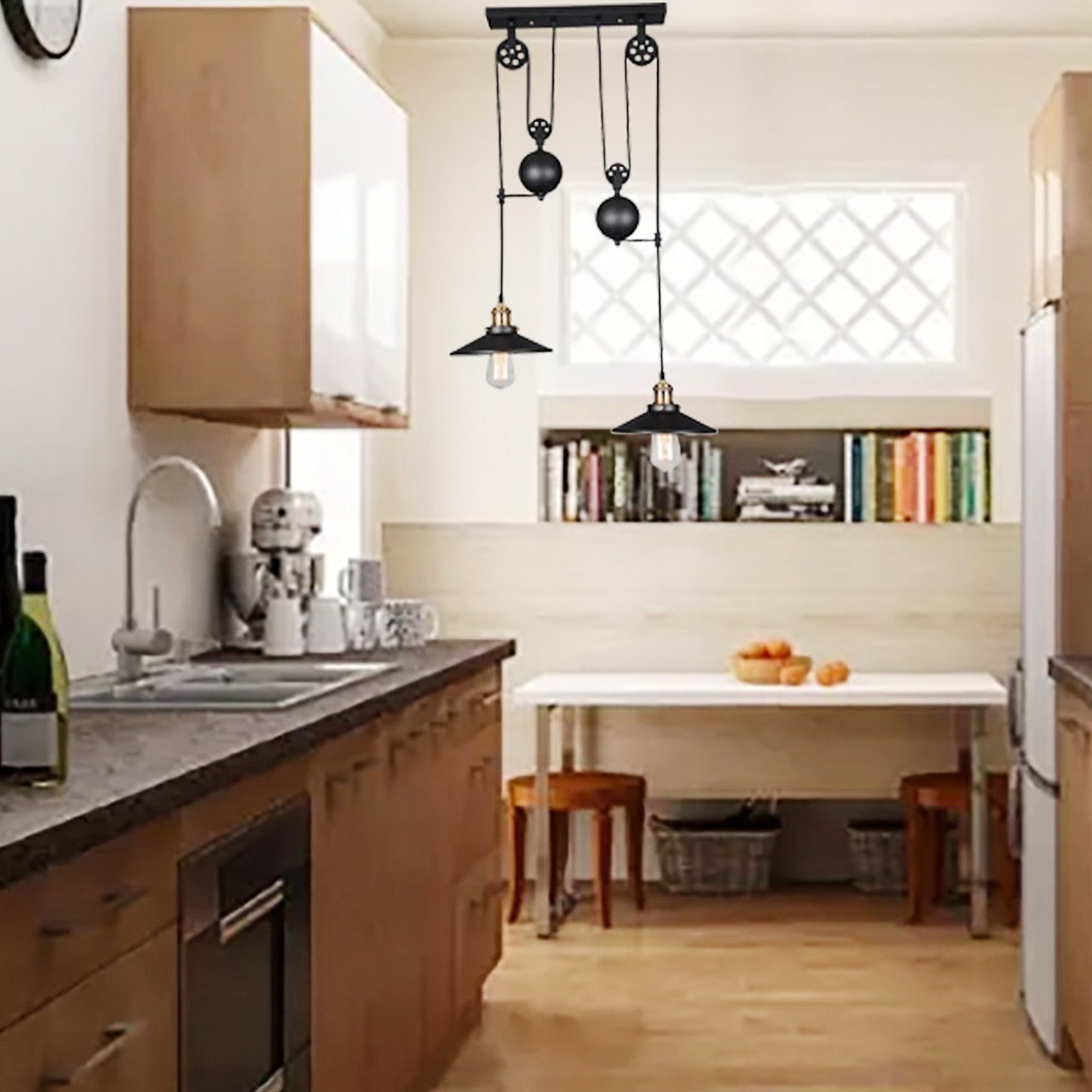 Industrie Höhenverstellbar Pendelleuchte Kronleuchter Esstisch Design Metall