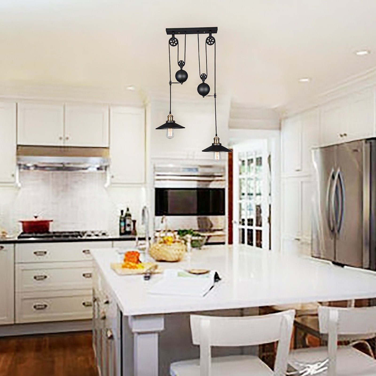 Industrie Höhenverstellbar Pendelleuchte Kronleuchter Esstisch Design Metall