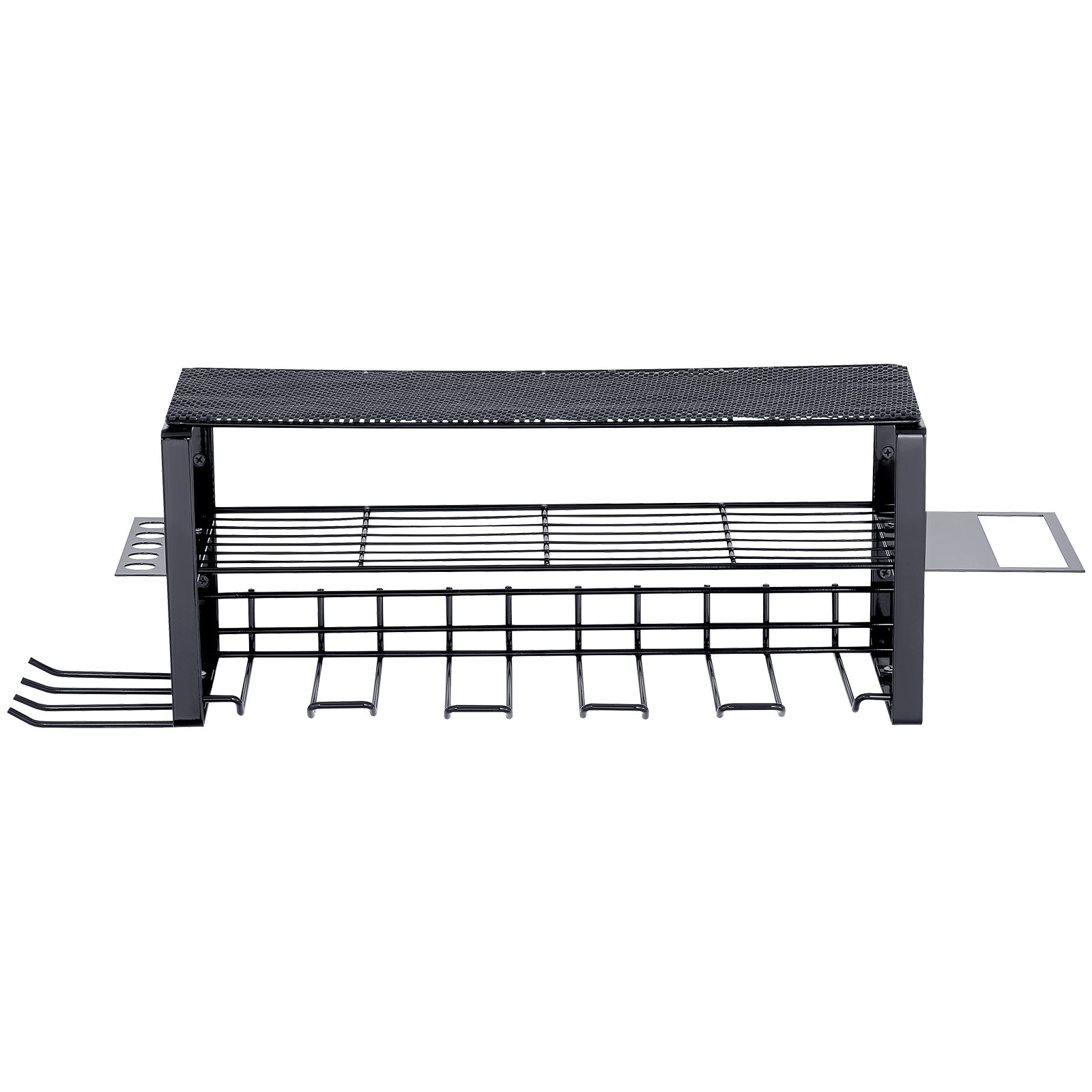 VEVOR Elektrowerkzeug Organizer 30kg Tragfähigkeit Wandhalterung Werkzeughalter Kohlenstoffstahl Garagen Werkzeugregal 700x205x255mm Werkzeugspeicher 3 Ebenen Garagenwandaufbewahrung