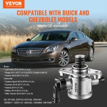 VEVOR Hochdruck-Kraftstoffpumpe, 50 – 80 l/h Durchflussrate, 0,5 MPa Druck für Buick Lacrosse, Regal, Verano, Chevrolet Captiva Sport, Equinox, Impala, Malibu, Gmc Terrain 2010 – 2017