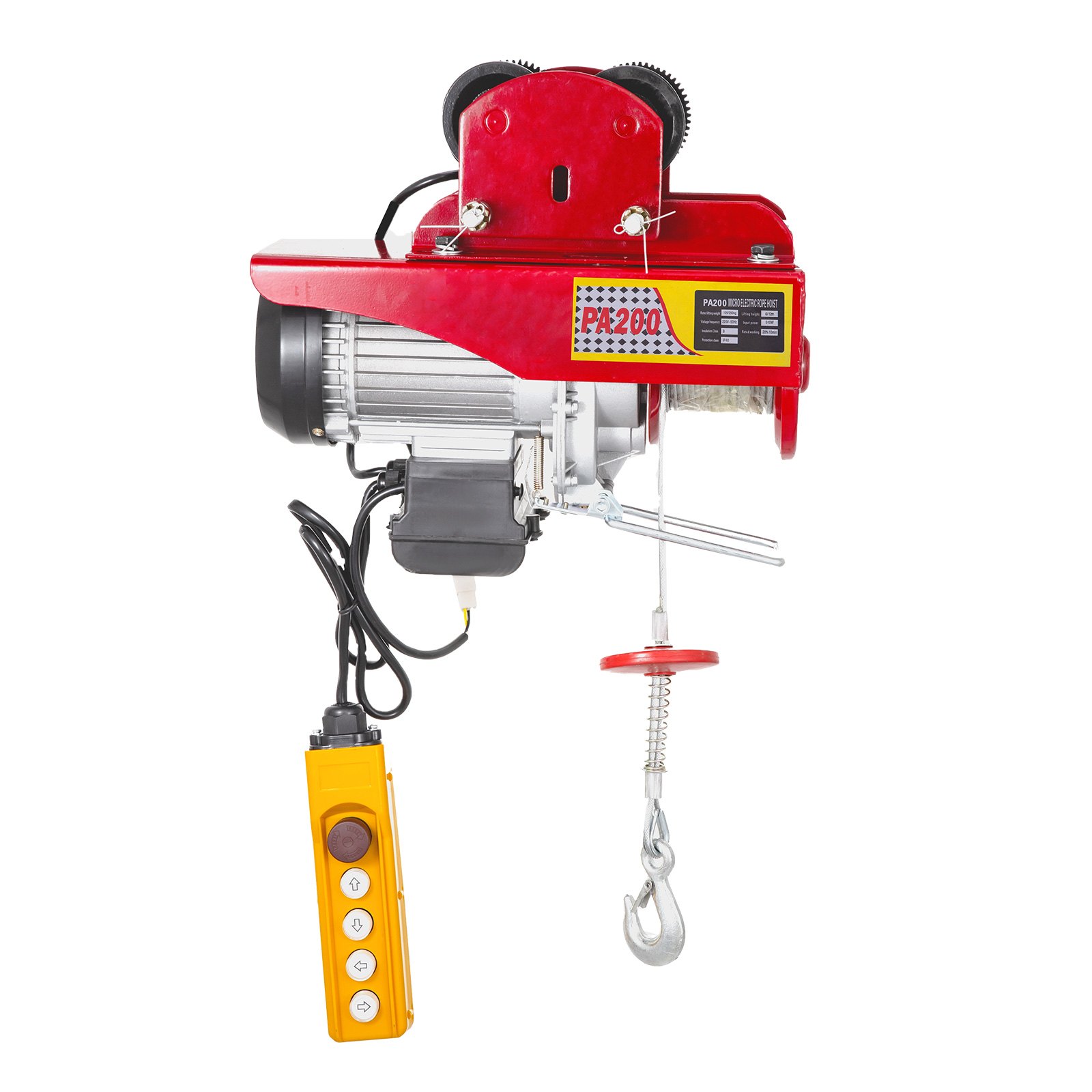 Elektrisch Hebezug Mit Elektr. Laufkatze Motorwinde Seilhebezug 200kg 510w 12m