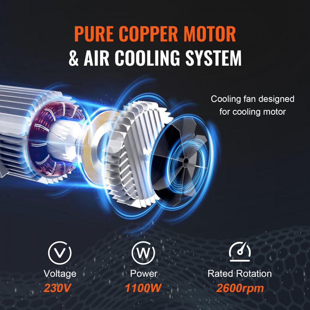 VEVOR Electric Chain Hoist, 2200 lbs Lifting Capacity, 10 ft Lifting Height, 10.5 ft/min Speed, 230 V, Single-Phase Overhead Crane with G100 Chain, 10 ft Cable Remote Control for Garage, Shop, Hotel, Home