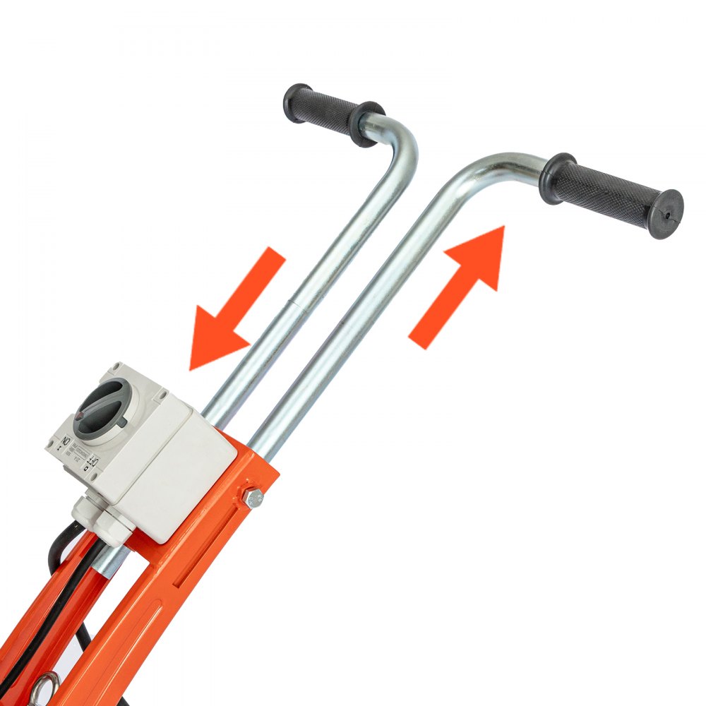 VEVOR Elektrischer Betonschleifer 1400W Bodenpolierer Handgeführt 3700U/min, Bodenschleifer zum Glätten von Beton Granit Marmor & Holzboden, 18cm Schleifscheibe, Ausziehbarer Griff, Absauganschluss