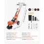VEVOR Elektrischer Betonschleifer 1400W Bodenpolierer Handgeführt 3700U/min, Bodenschleifer zum Glätten von Beton Granit Marmor & Holzboden, 18cm Schleifscheibe, Ausziehbarer Griff, Absauganschluss