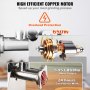 VEVOR Elektrischer Fleischwolf Edelstahl Fleischmaschine 3,76 kg/Minute Hackfleisch, 650 W Multi Küchenmaschine Wurstfüller inkl. 2 Schneidplatten, 1 Wurströhre, 2 Klingen für Rind, Huhn, Pute usw.