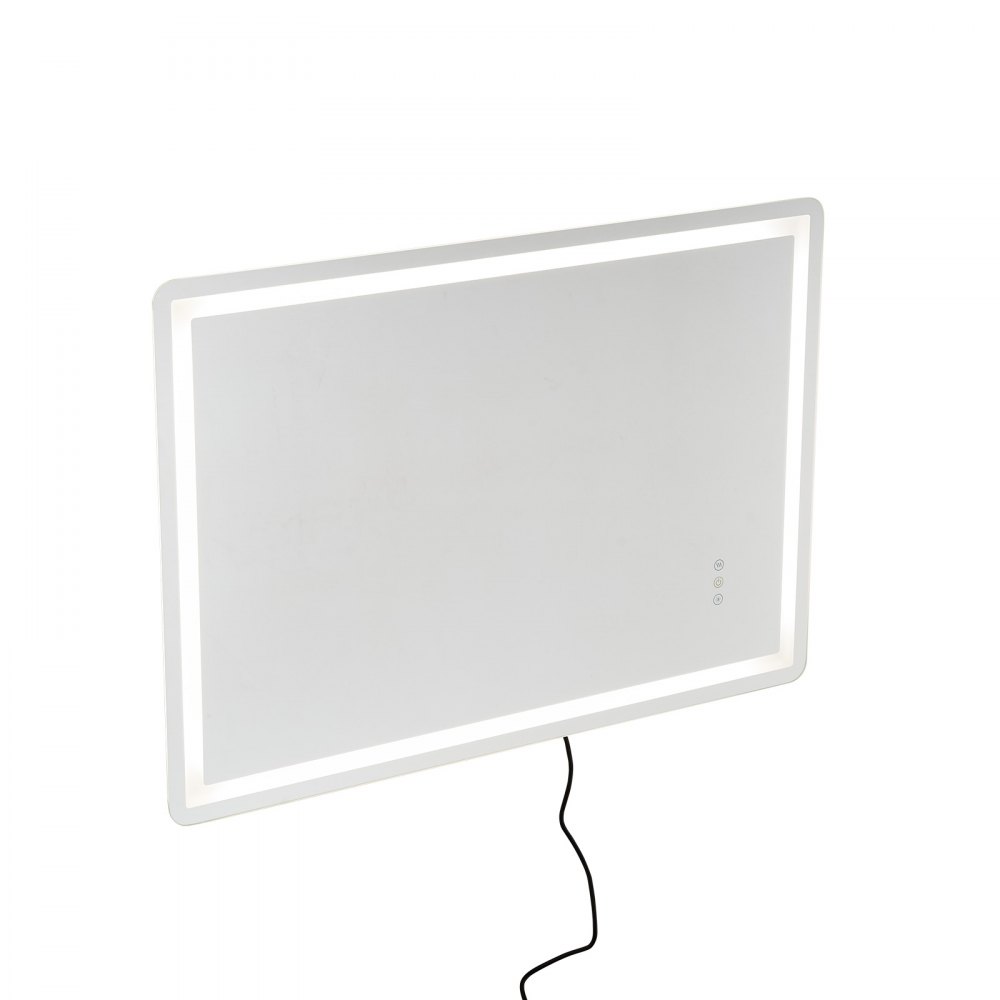 VEVOR LED-Badezimmerspiegel Kosmetikspiegel (70 x 100 cm) mit Front- und Hintergrundbeleuchtung, beschlagfreier Spiegel, stufenlos dimmbarer Badezimmerspiegel mit 3 Farbtemperaturen, Wandmontage