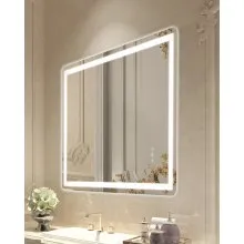 VEVOR LED Badezimmerspiegel Kosmetikspiegel 3 Farben Wandmontage 70x100cm