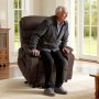 VEVOR Power Lift Recliner Chair, Dual Motor, Medium Electric Lift Chair with Heat and Massage for Elderly, Infinite Position Adjustment, Chenille Fabric, Remote Control, with Storage Pockets, Brown
