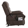 VEVOR Power Lift Recliner Chair, Dual Motor, Medium Electric Lift Chair with Heat and Massage for Elderly, Infinite Position Adjustment, Chenille Fabric, Remote Control, with Storage Pockets, Brown
