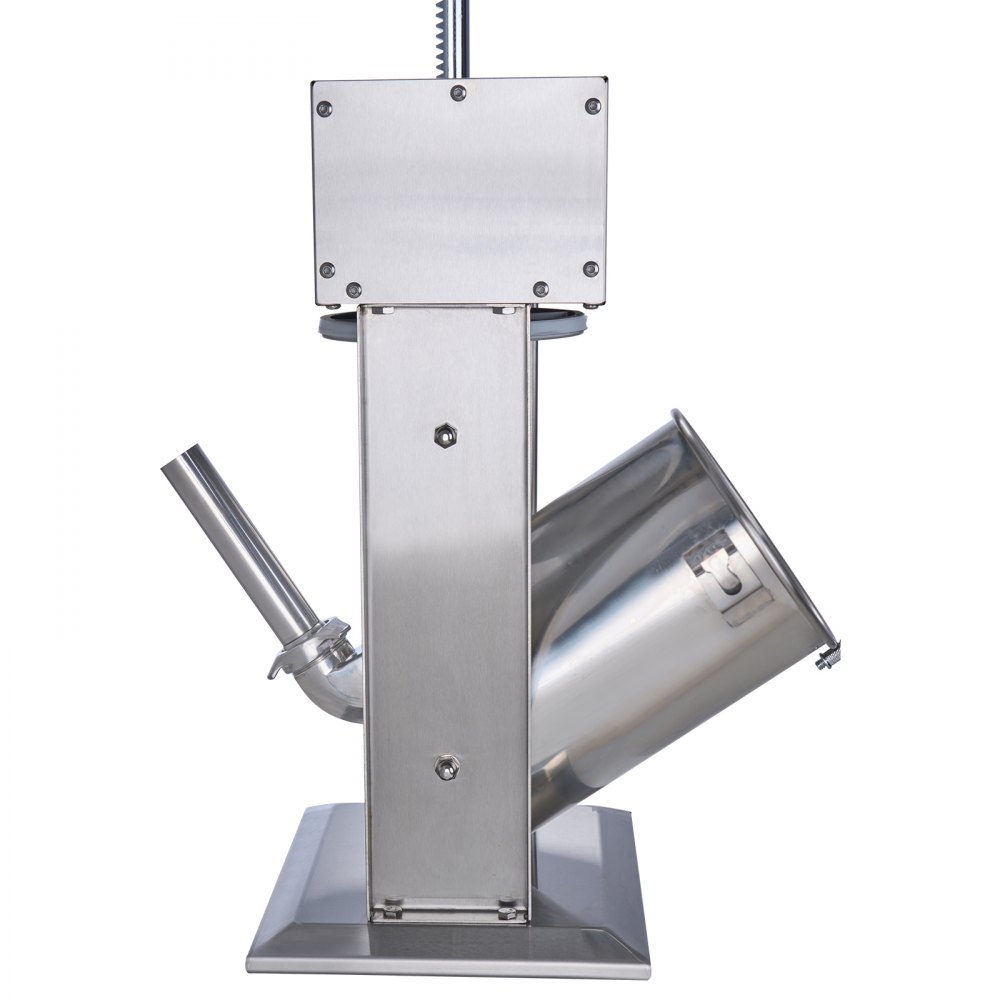 VEVOR Elektrischer Wurstfüller, 12 l / 25 Pfund vertikaler Fleischfüller, 200-W-Motor, stufenlose Geschwindigkeitsregelung und Fußpedal, aus lebensmittelechtem 304-Edelstahl, 5 Füllrohre für den Heim- und Gewerbebereich