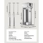 VEVOR Electric Sausage Stuffer, 55 LBS / 25 L Vertical Meat Stuffer, Stepless Speed Control and Foot Pedal, Stainless Steel Heavy Duty Sausage Filler with 5 Stuffing Tubes, for Commercial & Home Use