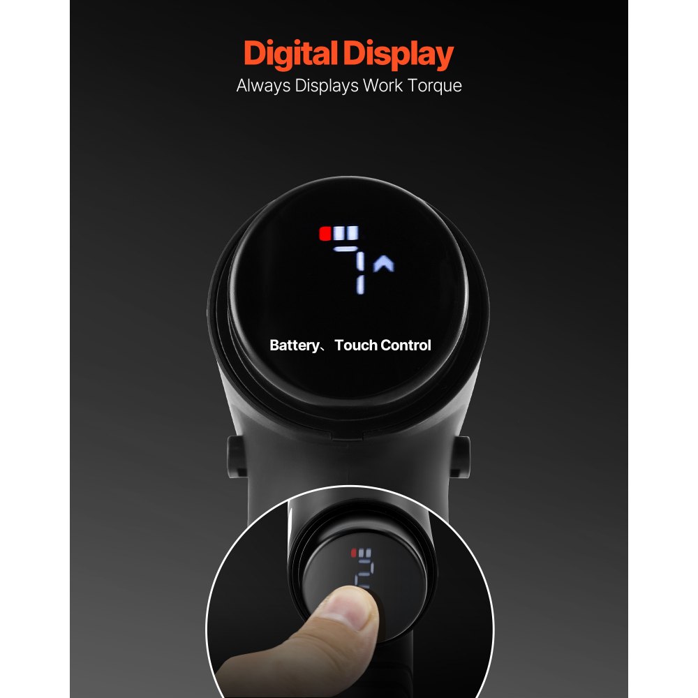 VEVOR Akkuschrauber Set Elektroschrauber 0,5–5 Nm 2500-mAh-Akku, Akkuschrauber-Set mit 32 Bits & Digitalanzeige & LED-Licht & Typ-C-Ladefunktion, für die elektrische Reparatur von Möbeln Schwarz