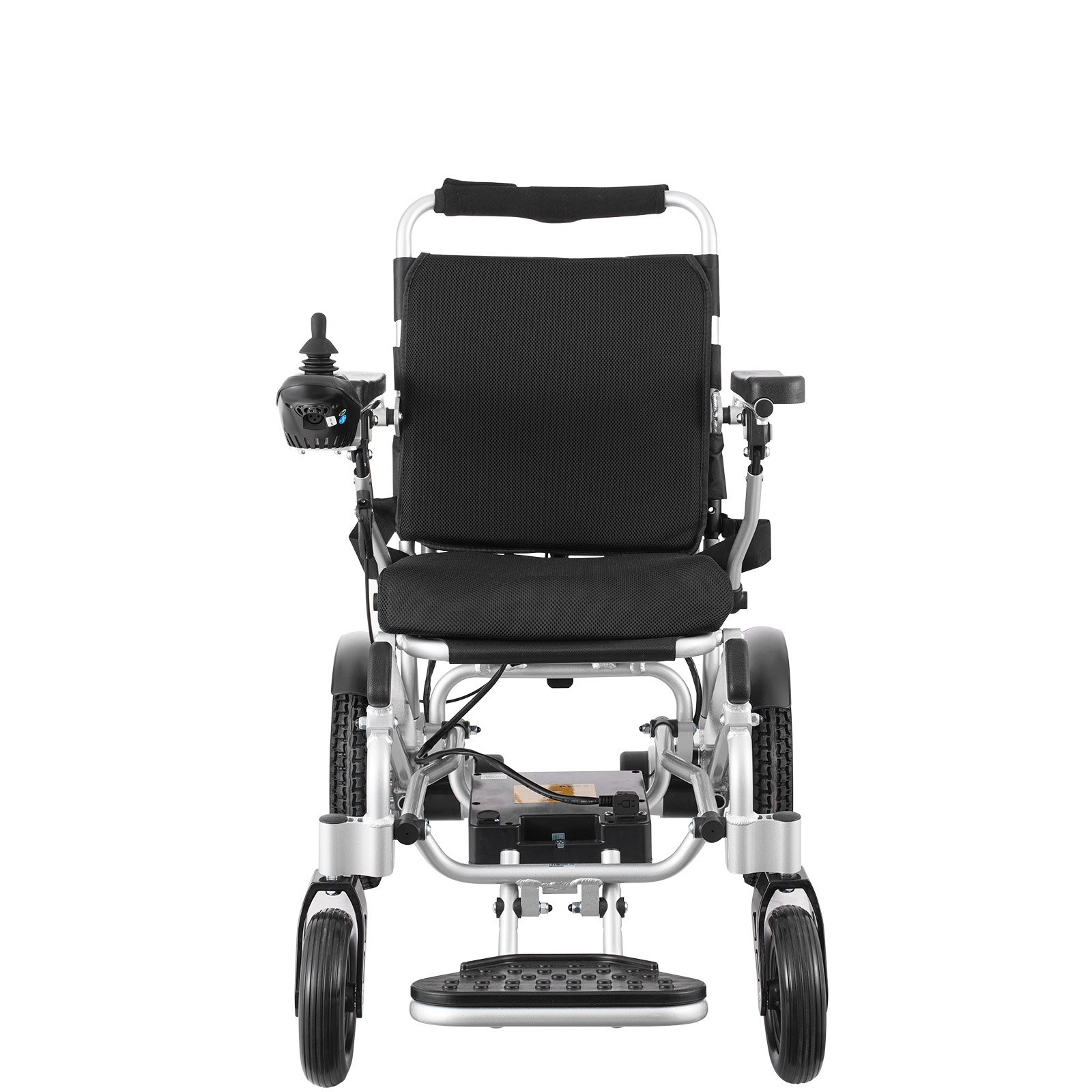 VEVOR elektrischer Rollstuhl, Tragkraft 136 kg, 45 cm Breite, faltbarer, motorisierter Elektrorollstuhl, 20 km Reichweite, geländegängiger Stuhl aus Aluminiumlegierung, verstellbare Rückenlehne