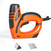 VEVOR elektrische Nagelpistole 2 in 1 Tacker 18 Gauge 15 mm mit 1000 Klammern & 1000 Nägeln & rutschfester Gummigriff, Elektrotacker für Holzarbeiten und Heimwerkerprojekte