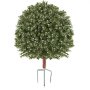 VEVOR Künstliche Pflanze 2x Künstlicher Buchsbaumkugel mit Erdspieß 508mm, Dekopflanze für Zimmer Balkon Büro Veranda Garten, UV-Beständig, Immergrüner Kunstbaum aus PE, Naturgetreu, Indoor & Outdoor