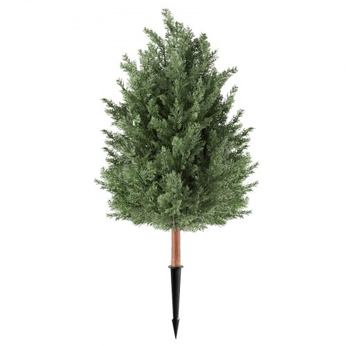 VEVOR Künstliche Pflanze 2 Stk. Künstlicher Zedernbaum mit Erdspieß 914mm, Dekopflanze für Wohnzimmer Balkon Büro Veranda Garten, UV-Beständig, Zedernpflanzen aus PE, Naturgetreu, Indoor & Outdoor