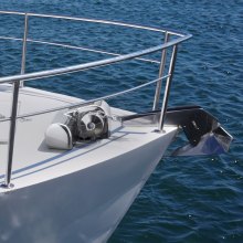 VEVOR Elektrische Angelwinde, 12 V DC 600 W, Ankersysteme passend für 1/4-Zoll-Ketten und 9/16-5/8-Zoll-Nylonseile, Max. Zugkraft 260 kg, Konstruktion aus Edelstahl 316, für Boote 7–9 m