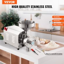 VEVOR Elektrische Getreidemühle 2200W Maschine Maismühle 50kg/h Gewürzemühle