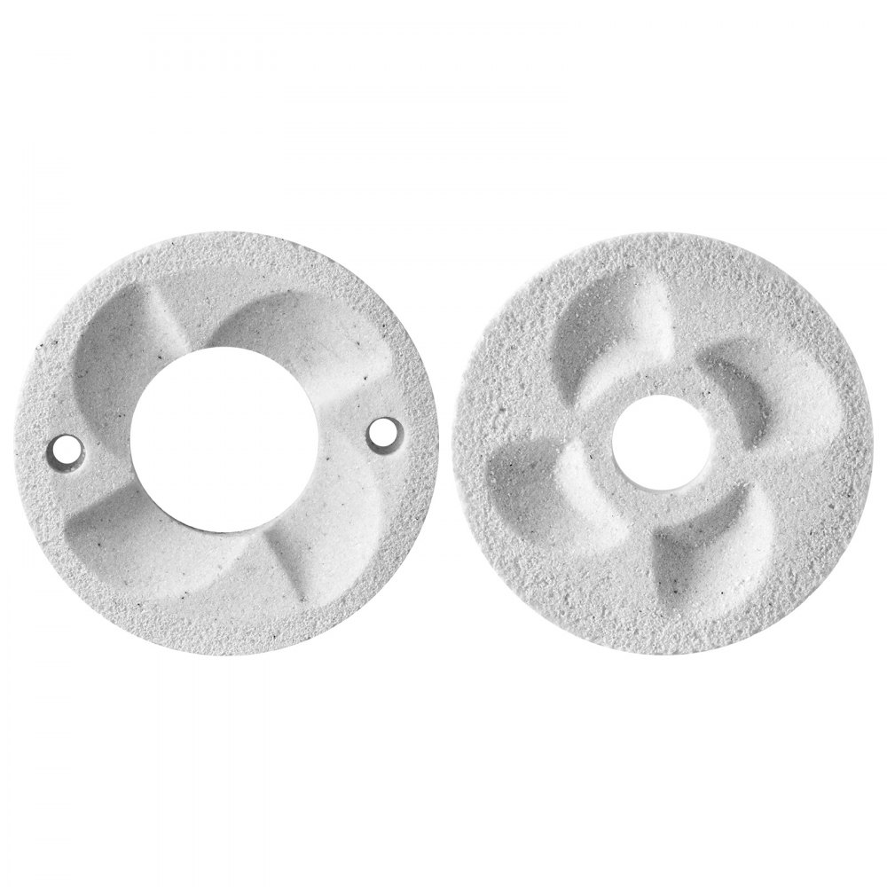 VEVOR Ersatz-Mahlscheiben 2er Set für VEVOR Elektrische Getreidemühle GM-002, Mahlplatten für Trocken- und Nassmahlung, Passend für Mais, Getreide & Gewürze, Mahlscheiben (14 x 14 cm) aus Marmor