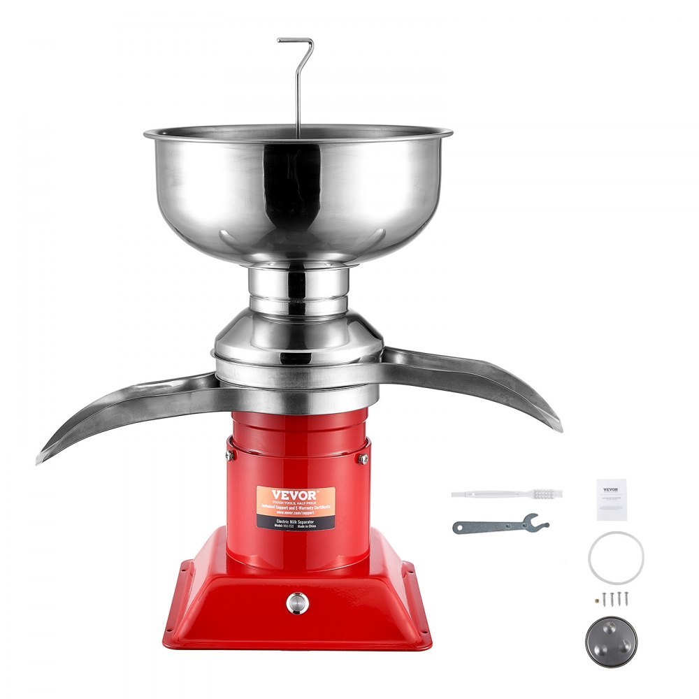 VEVOR Elektrischer Milchabscheider Zentrifugalabscheider 30 W, Milchzentrifuge Separator 100 L/Std. Milchcremetrenner, 10500 U/min Multifunktionale Milchzentrifuge Milchseparator Edelstahl 304