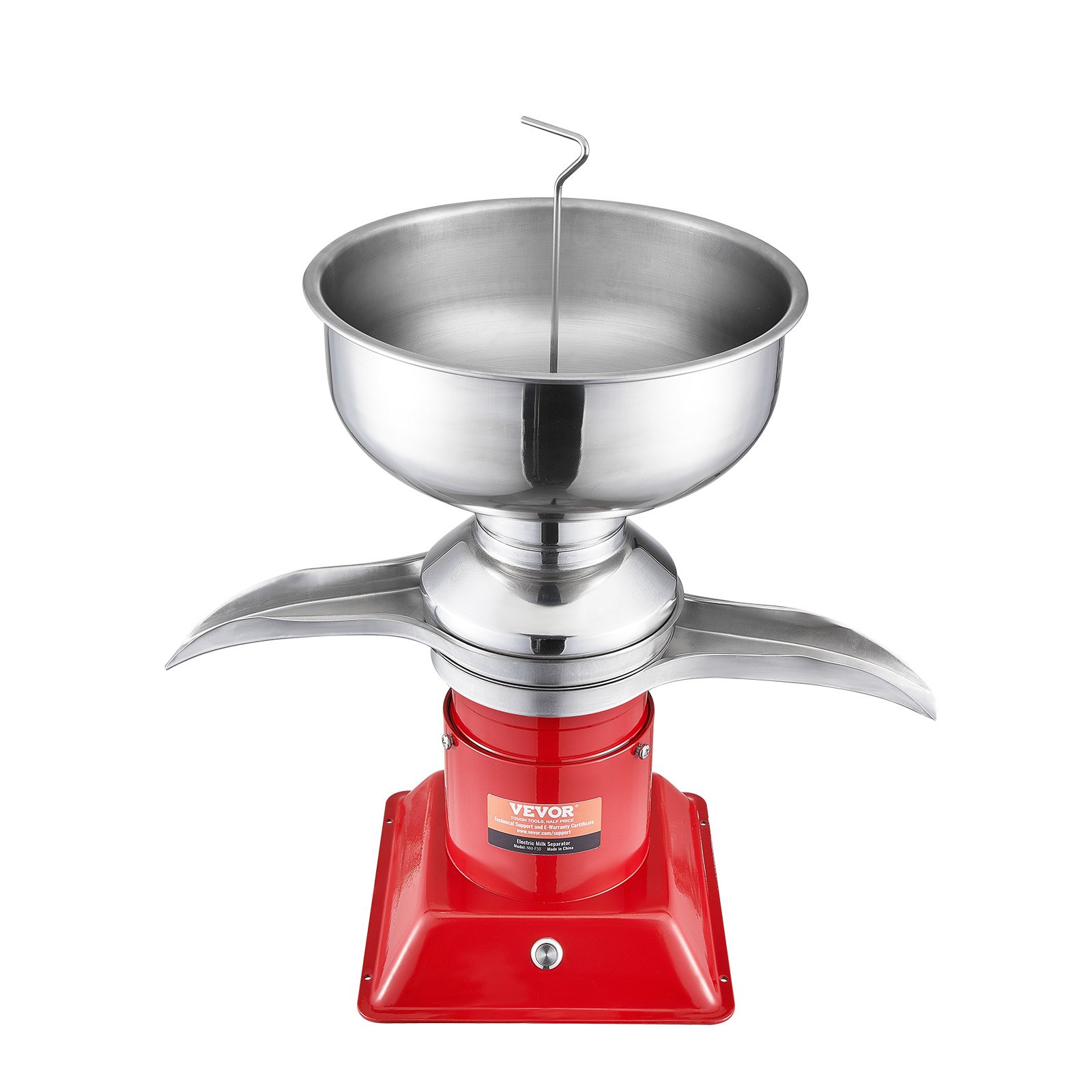 VEVOR Elektrischer Milchabscheider Zentrifugalabscheider 30 W, Milchzentrifuge Separator 100 L/Std. Milchcremetrenner, 10500 U/min Multifunktionale Milchzentrifuge Milchseparator Edelstahl 304