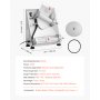 VEVOR Electric Pizza Dough Press, 355.6 mm Pastry Press Plate, Automatic Bread Press, 370 W Stainless Steel, Commercial Chapati Press, Shaping Machine with Adjustable Thickness, Dough Pieces per Hour