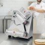 VEVOR Electric Pizza Dough Press, 355.6 mm Pastry Press Plate, Automatic Bread Press, 370 W Stainless Steel, Commercial Chapati Press, Shaping Machine with Adjustable Thickness, Dough Pieces per Hour