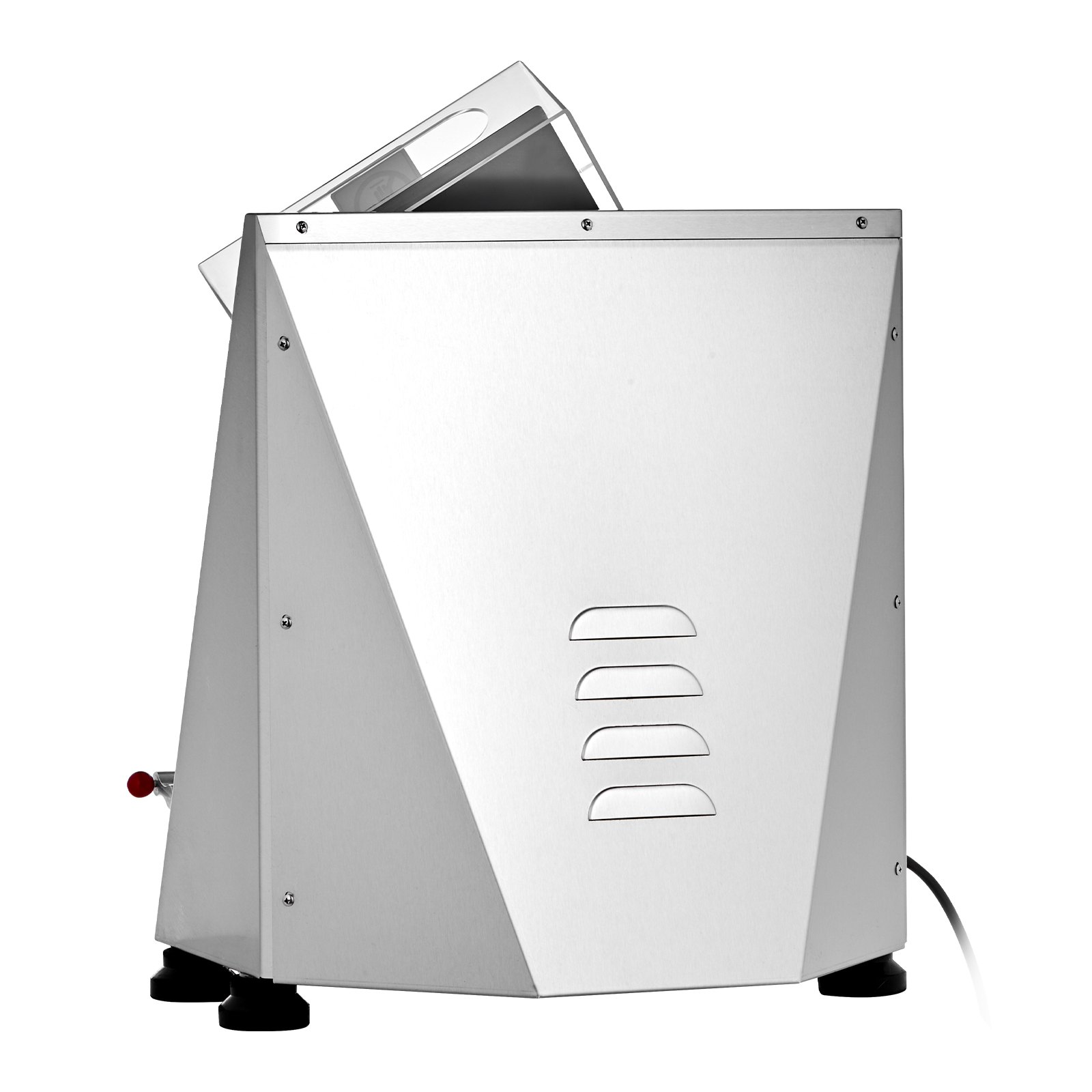 VEVOR elektrische Pizzateigpresse 355,6 mm Gebäck-Pressplatte, Brotpresse automatisch 370 W aus Edelstahl, kommerzieller Chapati Presse, Formmaschine mit einstellbarer Dicke, Teigstücke pro Stunde