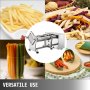 VEVOR Elektrischer Kartoffelschneider für Obst und Gemüse Pommes frites schneider mit 4 Klingenformen